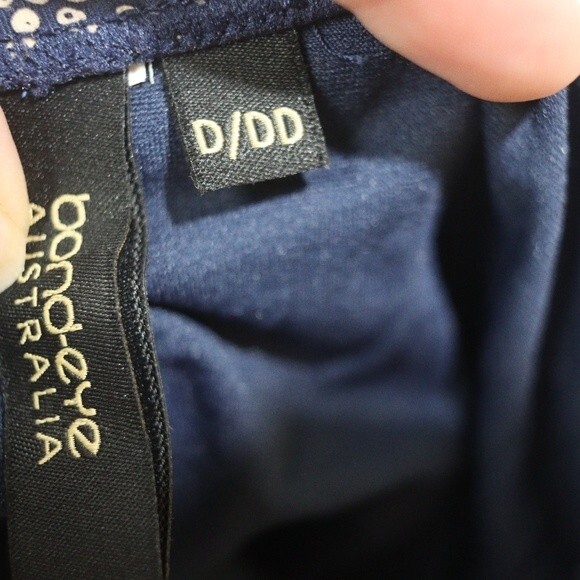 Bond-Eye Australia NAVY Blue Speckled Print One Piece Swimsuit D DD - Picture 9 of 9